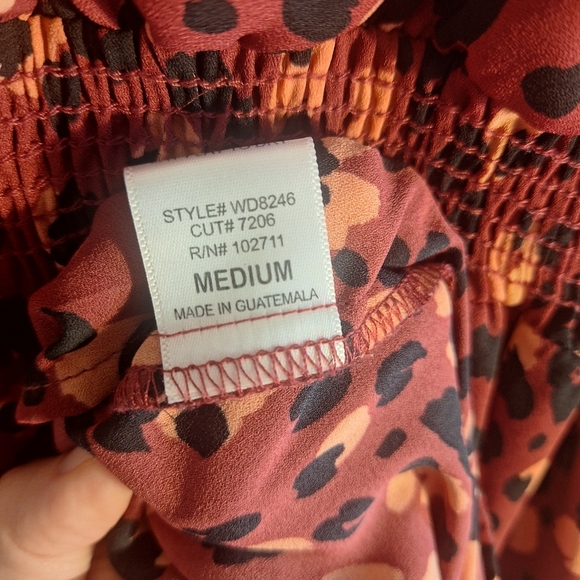 Gibson x City Safari Jaime Shrayber Smocked Maroon Floral Maxi Dress - Picture 7 of 8